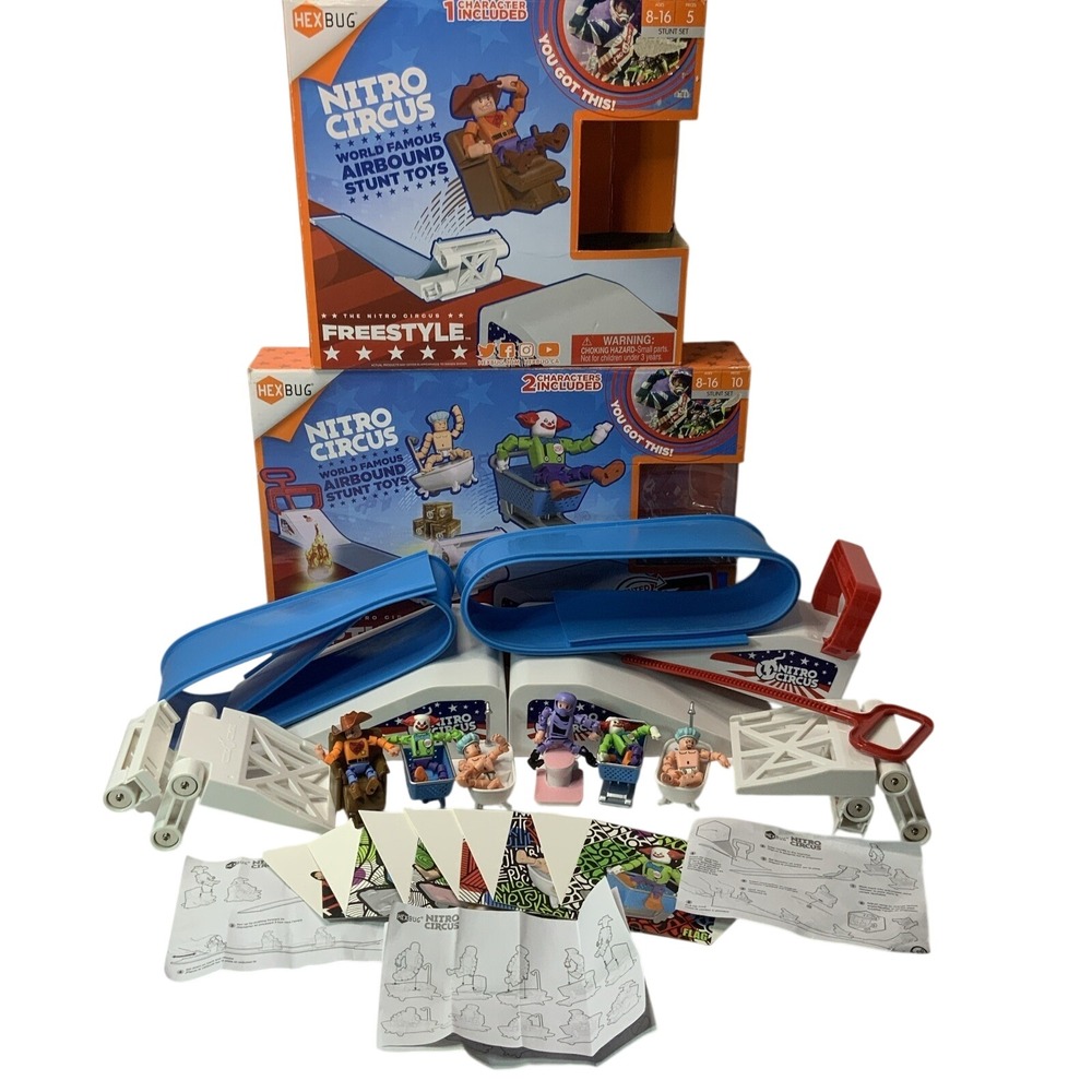 Hexbug‎ Nitro Circus Freestyle Capture It Stunt Set Plastic Multicolor Mixed Lot